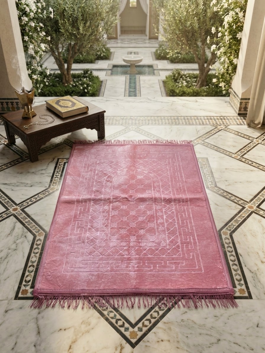 Tapis de prière musulman rose – Creation by Lyna