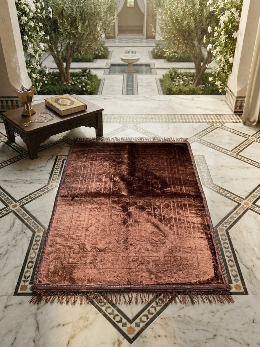 Tapis de prière musulman marron – Creation by Lyna